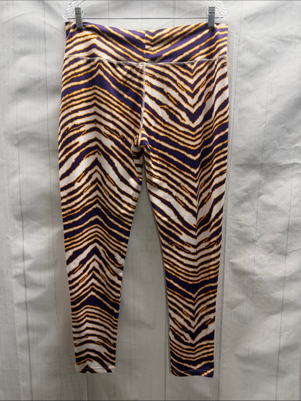 Majestic Zubaz Pants Minnesota Vikings Purple Gold Striped 90s Swag Pants XL - Picture 5 of 7